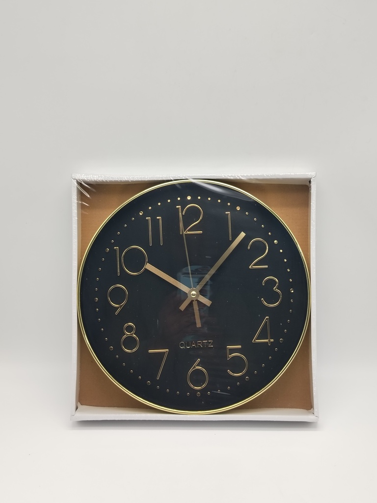 HORLOGE 29 CM MIX OR / NOIR