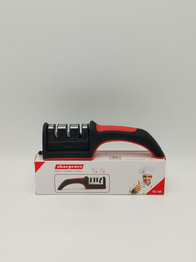 AIGUISEUR COUTEAUX 20X5 CM ROUGE/NOIR