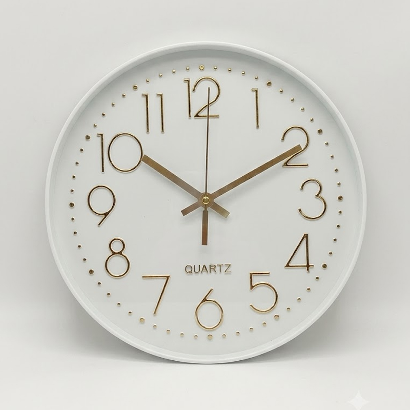 HORLOGE MURALE 28 CM MIX BLANC / NOIR