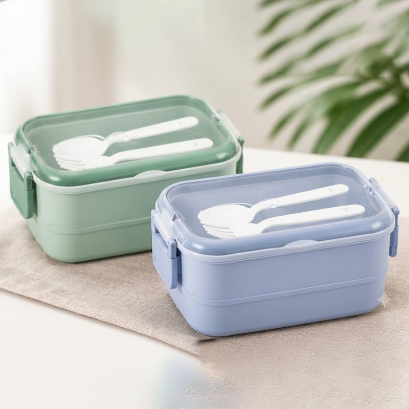 LUNCH BOX 2 NIVEAUX MX VERT / BLEU / ROUGE