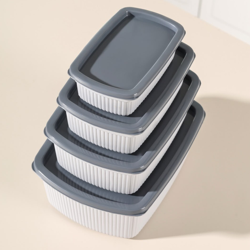 SET 4 BOITES ALIMENTAIRE PLASTIQUE (250 / 500 / 750 / 1250 ML)