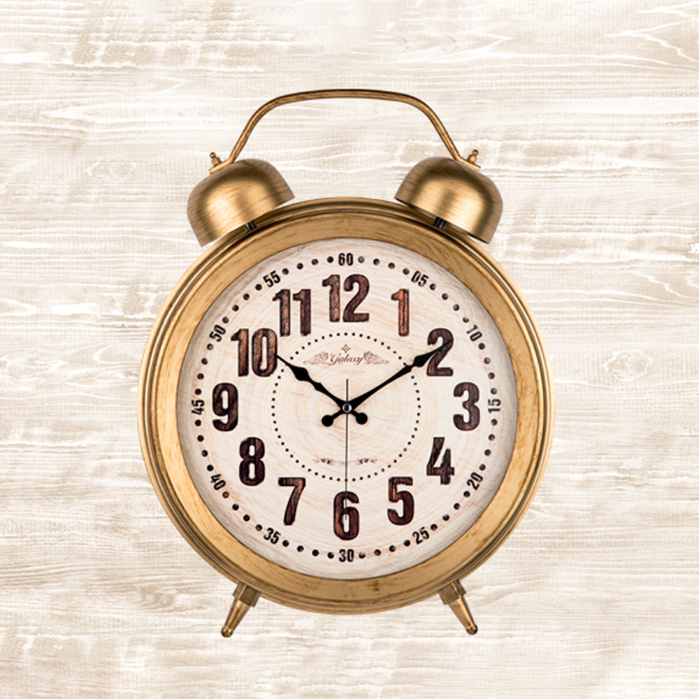 HORLOGE DECO A POSER OR 43 X 54 CM