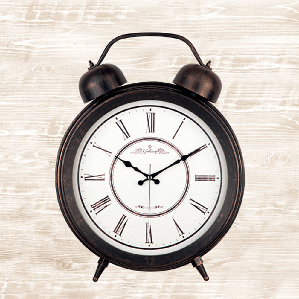 HORLOGE DECO A POSER CUIVRE 43 X 54 CM