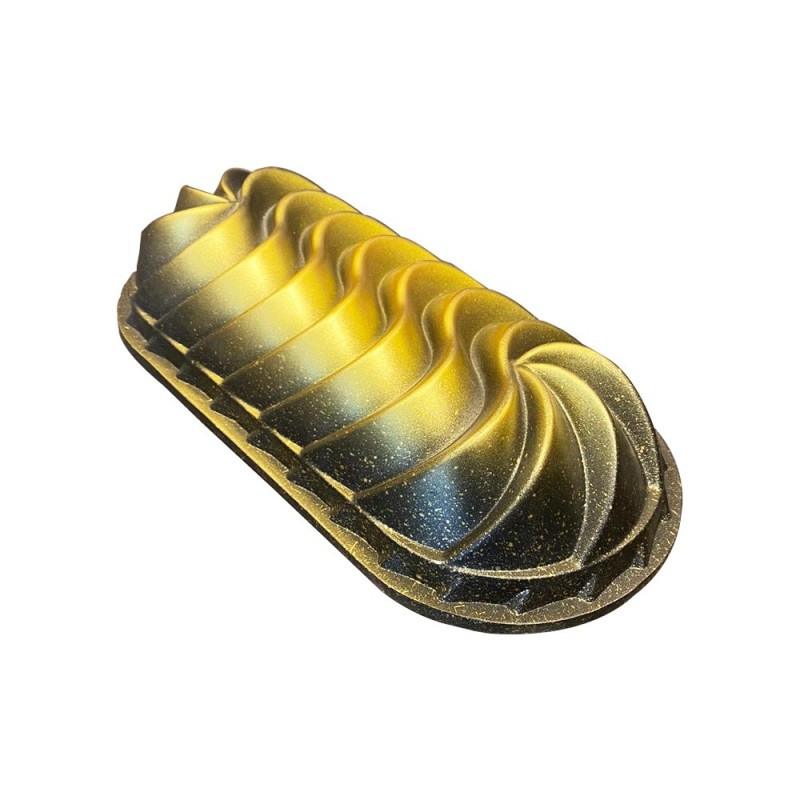 MOULE CAKE GRANIT 33 CM MODELE OR