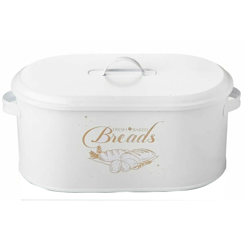 BOITE A PAIN METAL 12 LITRES 33*20*24 CM (BLANC)