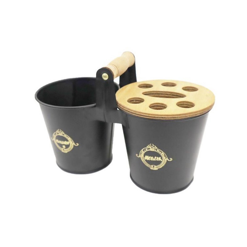PORTE ACCESSOIRES METAL SALLE DE BAIN (NOIR)