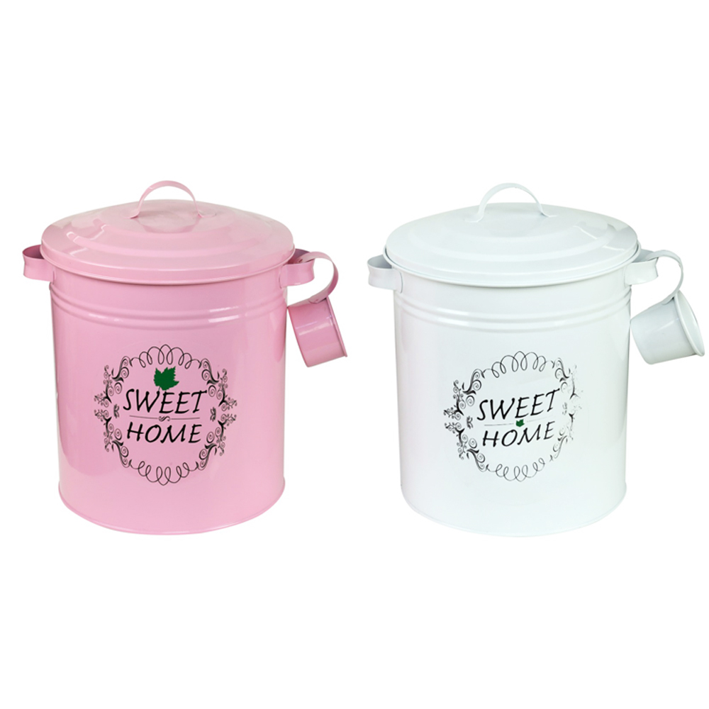 RANGEMENT DETERGENT METAL 8 LITRES (BLANC/ROSE)
