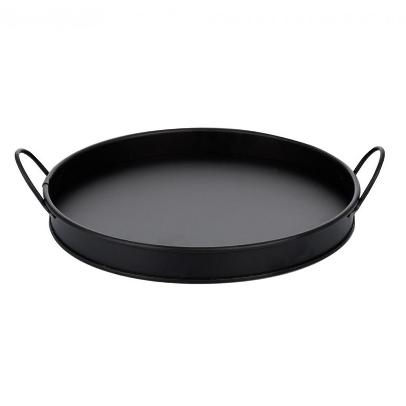 PLATEAU DECO METAL 27 CM (NOIR)