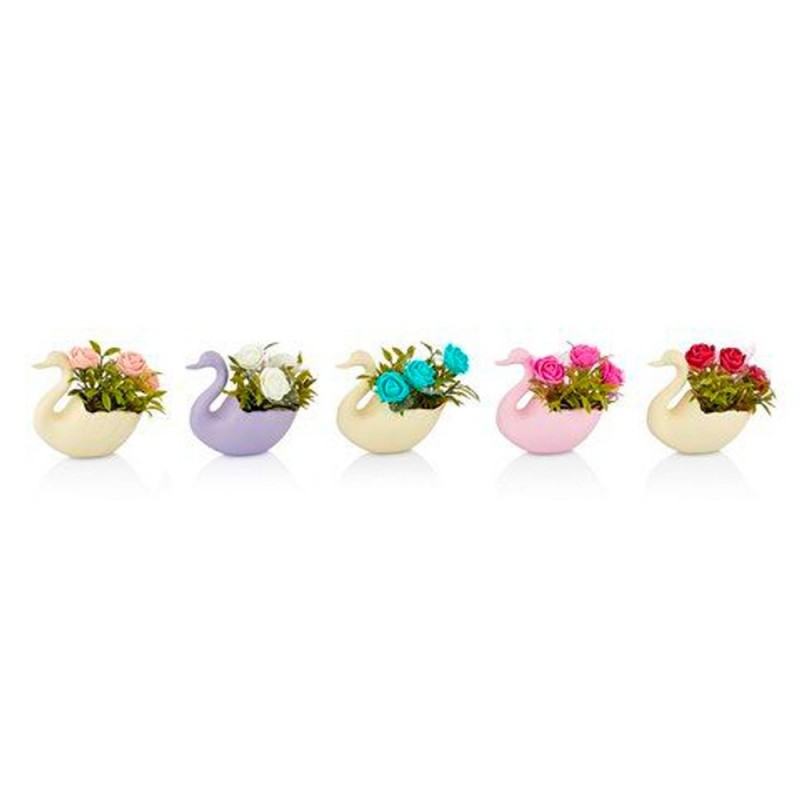 FLEUR  DECO CYGNE MAGNETIQUE  MIX ROSE/LILA/BLEU/BLANC