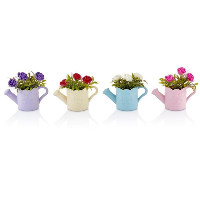 FLEUR  DECO MAGNETIQUE MIX ROSE/MARRON/BLEU/BLANC
