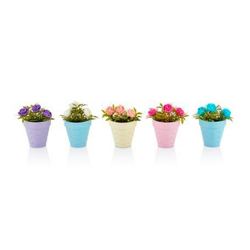 FLEUR  DECO MAGNETIQUE MIX ROSE/LILA/BLEU