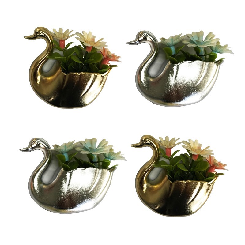 FLEUR DECO MAGNETIQUE OR/ARGENT