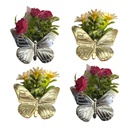 FLEUR DECO MAGNETIQUE OR/ARGENT
