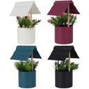 POT FLEUR DECO 21X13X9 CM MIX BORDEAU/NOIR/BLEU/BLANC