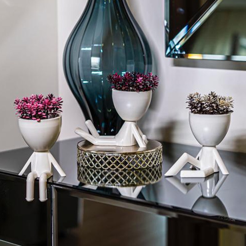 FLEUR DECO - 10 X 7 CM MIX NOIR/BLANC/JAUNE/BLEU