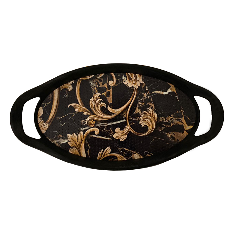 PLATEAU DECO NOIR 30 X 16 CM