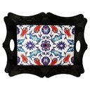 PLATEAU DECO RECTANGLE NOIR 43 X 33CM