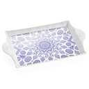 PLATEAU DECO BLANC  42 X 25 CM
