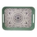 PETIT PLATEAU DECO MIX ROSE/NOIR/VERT 28 X20 CM
