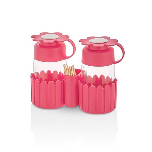 SET POIVRE &amp; SEL 2X67 CC MIX JAUNE/VERT/ROSE