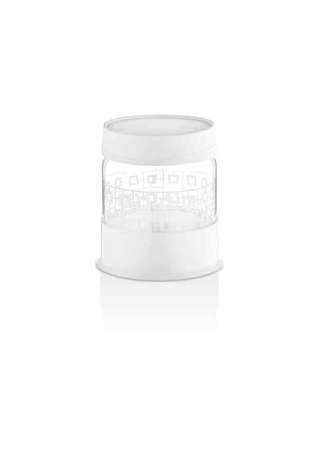POT DESIGN BLANC VERRE 425 CC
