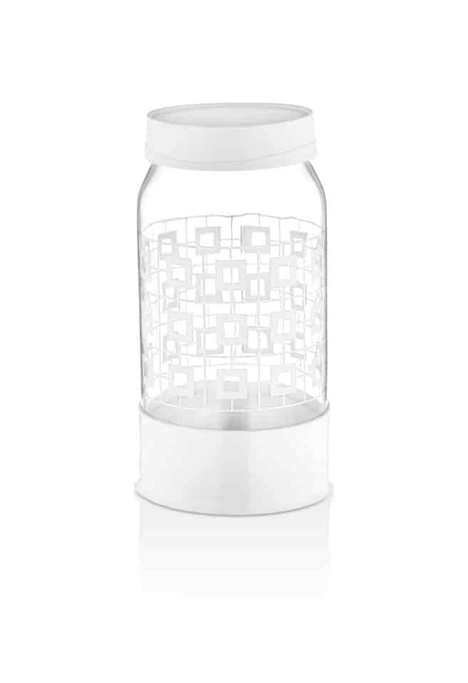 POT DESIGN BLANC VERRE 1000 CC