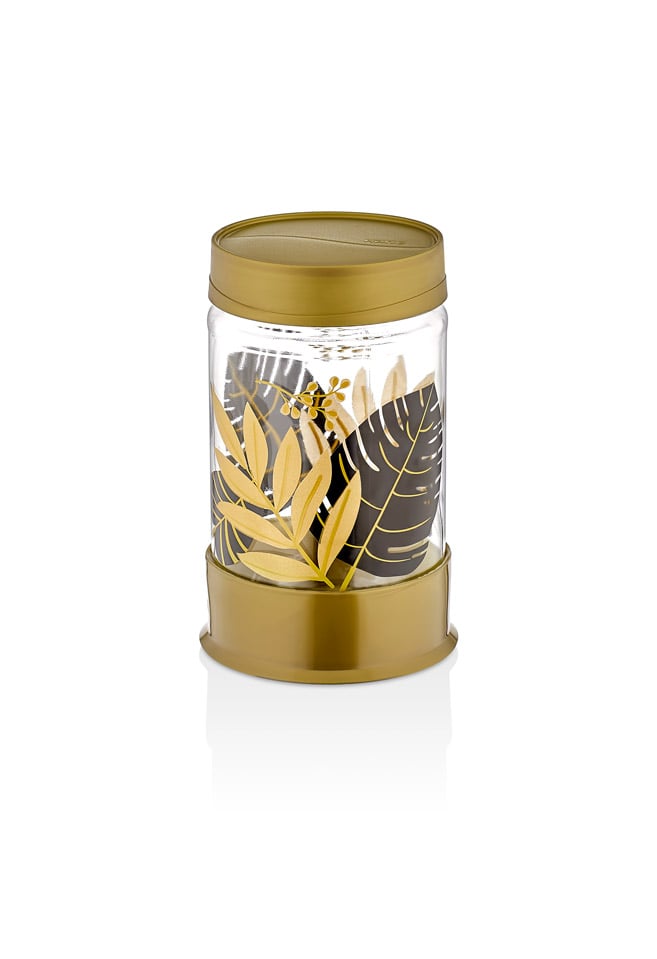 POT FEUILLE D OR VERRE 600 CC