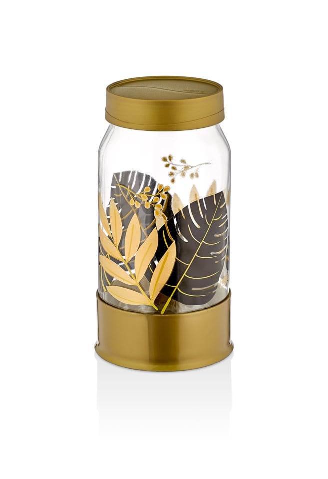 POT FEUILLE D'OR VERRE 1000 CC