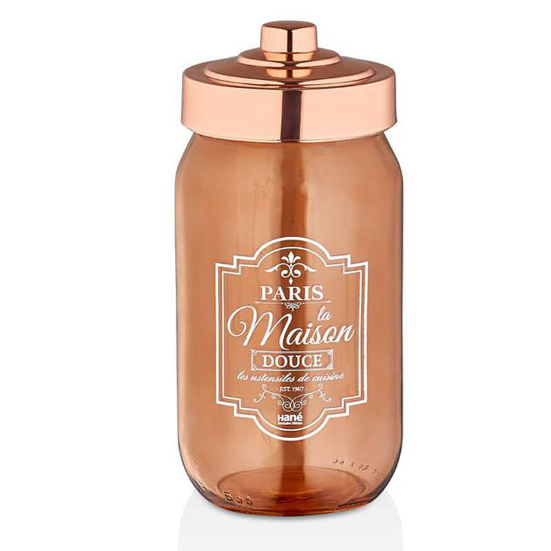 POT VERRE DESIGN OR ROSE 1000 CC