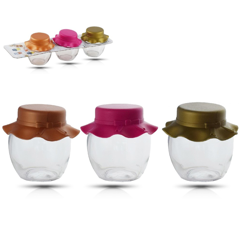 SET 3 POTS VERRE
