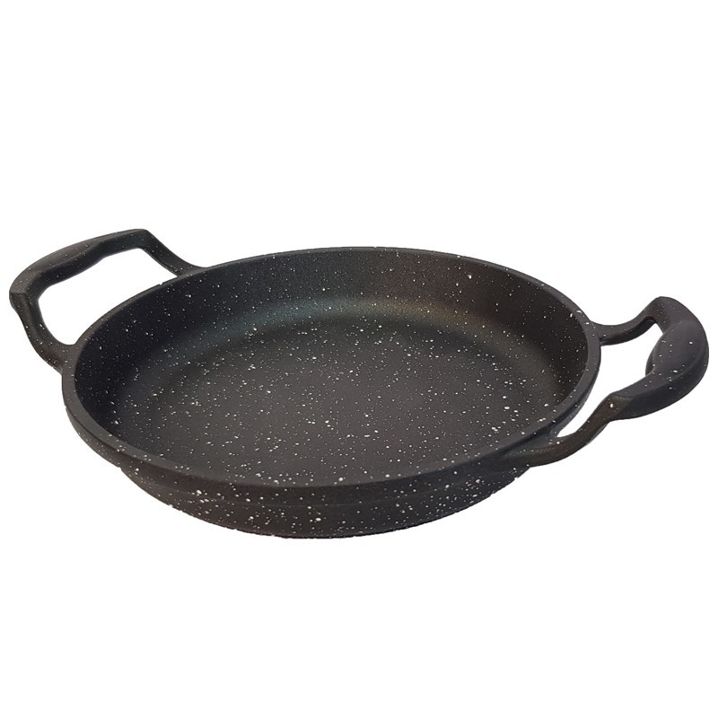 POELE 22 CM GRANIT POIGNEES + SILICONE AVEC BOITE 18 CM