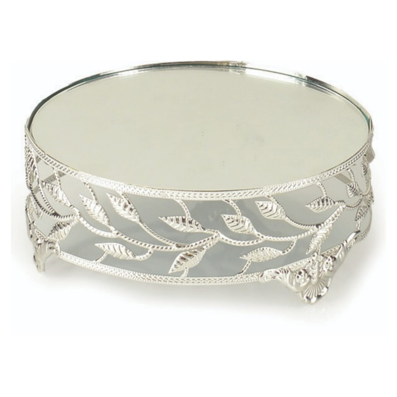 PLATEAU MIROIR 30 CM ARGENT