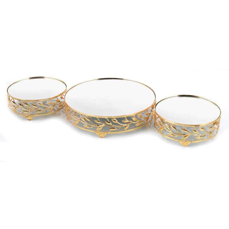 SET 3 PLATEAUX DECO (2X20CM 1X30CM) OR