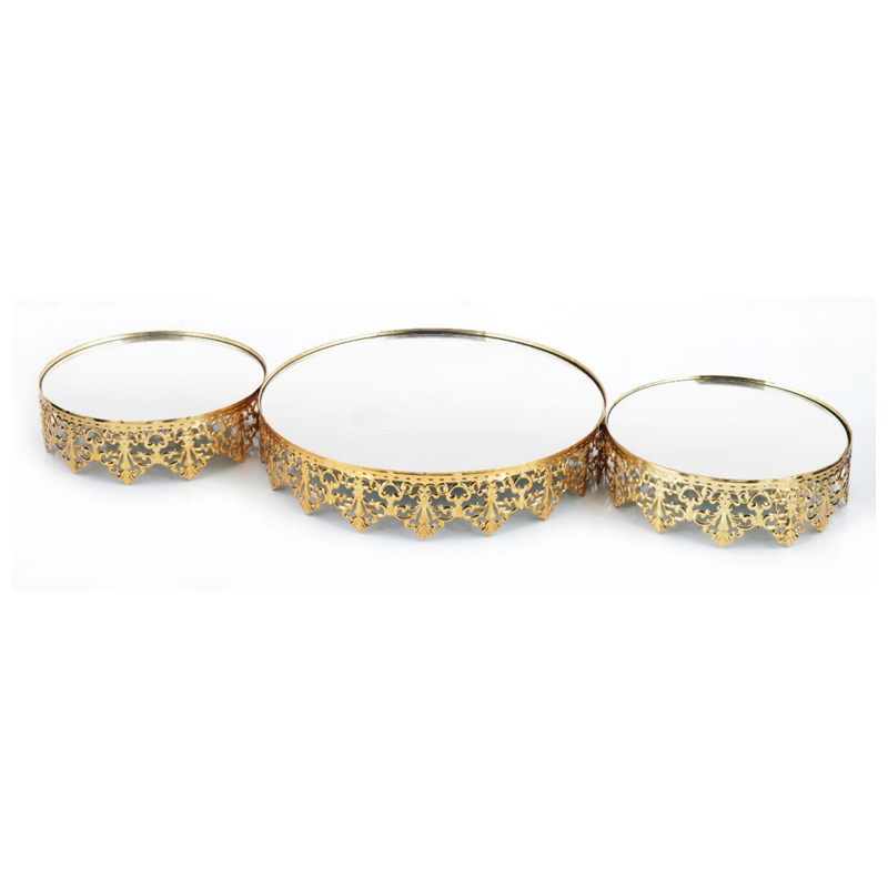 SET 3 PLATEAUX DECO (2X20CM 1X30CM) OR