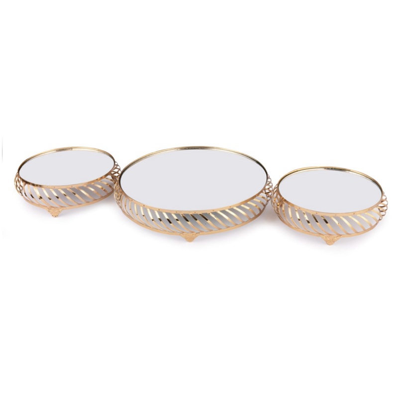SET 3 PLATEAUX DECO (2X20CM 1X30CM) OR