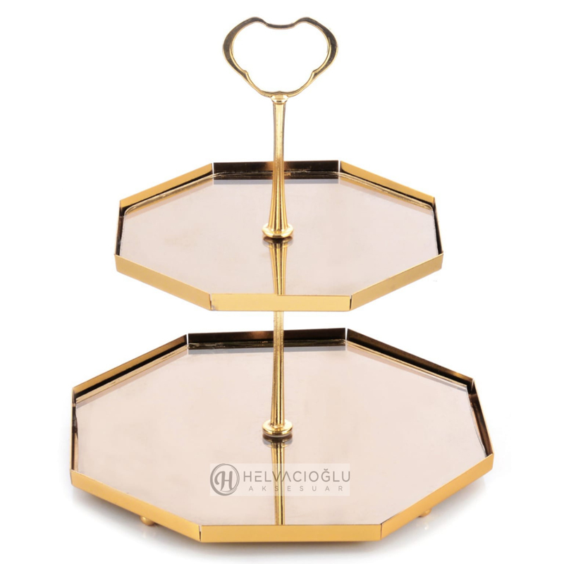 PLATEAU DE PRESENTATION 2 NIVEAUX 15-20 CM OR