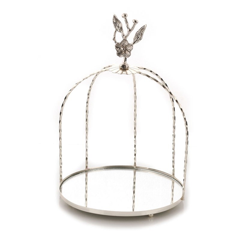 PLATEAU 1 NIVEAU CAGE 12 CM ARGENT