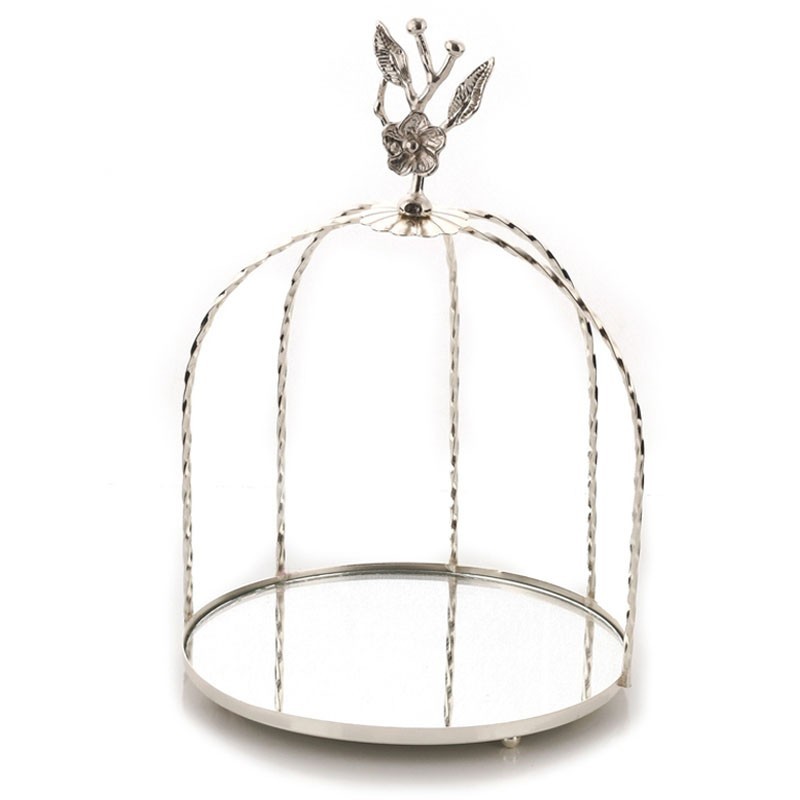 PLATEAU 1 NIVEAU CAGE 20 CM ARGENT