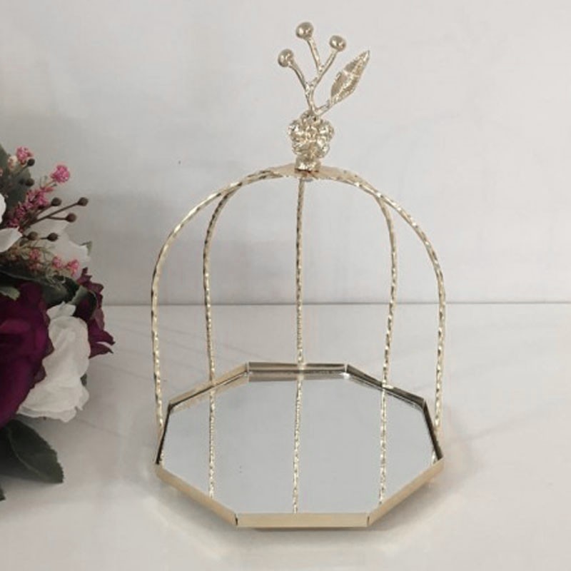 PLATEAU 1 NIVEAU CAGE 15CM ARGENT