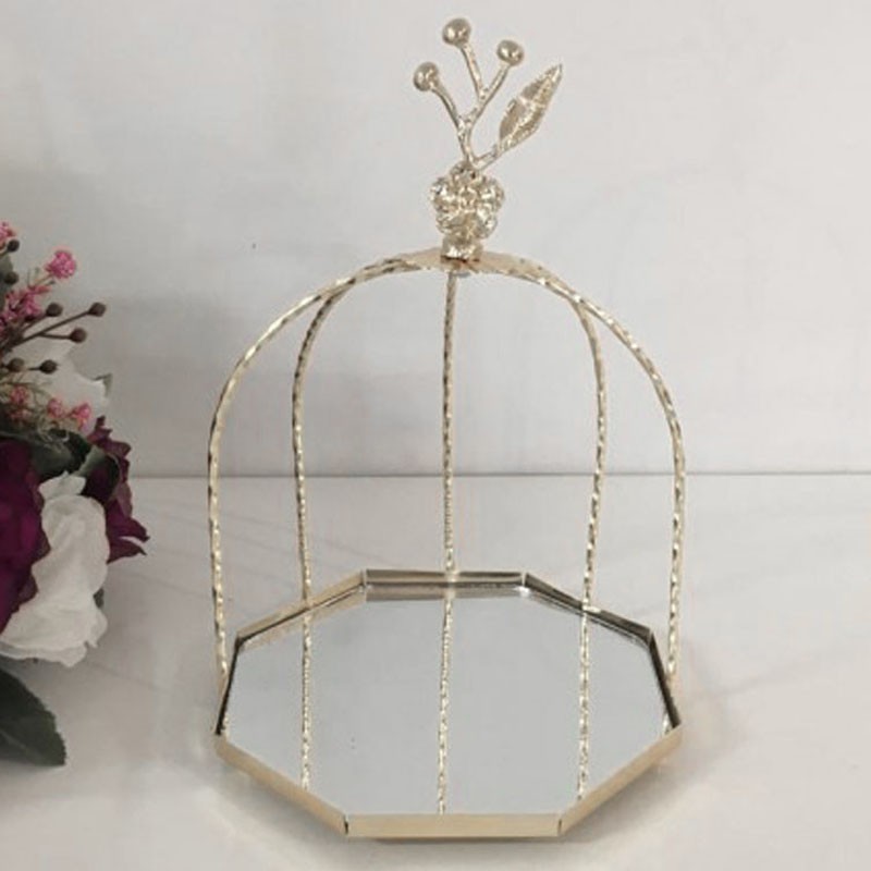 PLATEAU 1 NIVEAU CAGE 25CM ARGENT