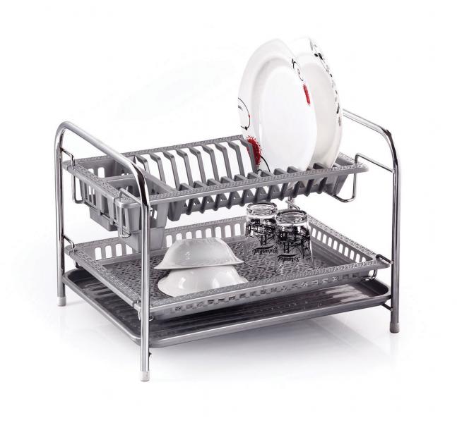 EGOUTOIR VAISSELLE LUXE 2 NIVEAUX METAL