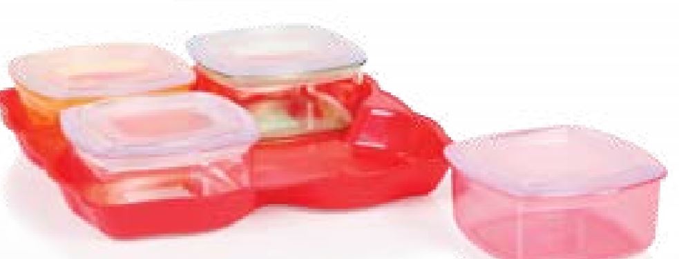 SET 4 BOITE CRYSTAL 290 CL AVEC PLATEAU