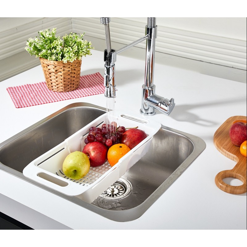 EGOUTOIR EVIER AJUSTABLE BLANC