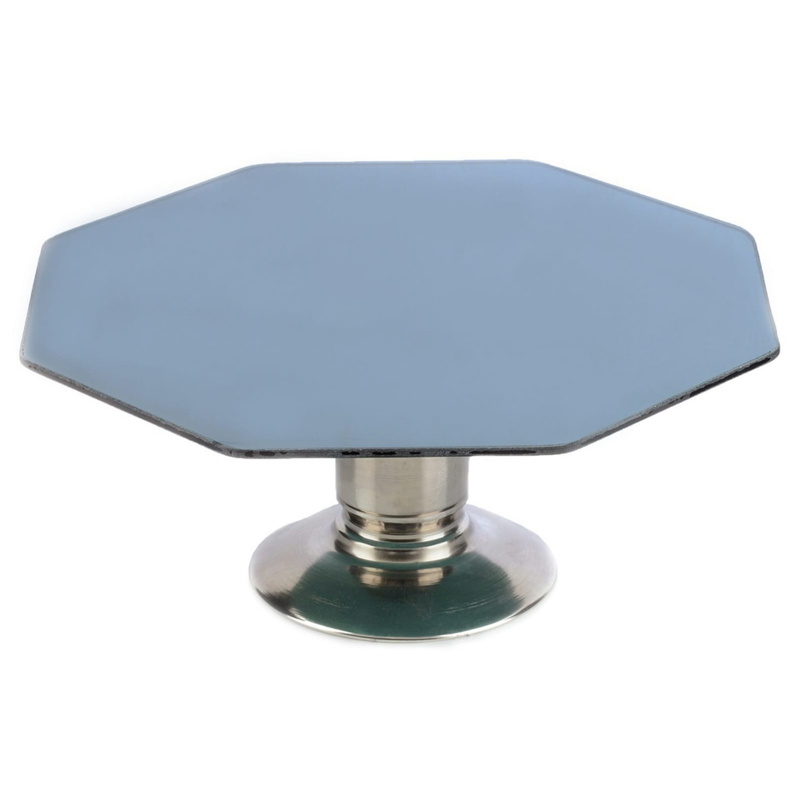 PLATEAU DE PRESENTATION AVEC PIED 30 CM ARGENT