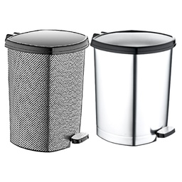 [D002-1] POUBELLE A PEDALE 20 LITRES DESIGN GRIS / METTALIC