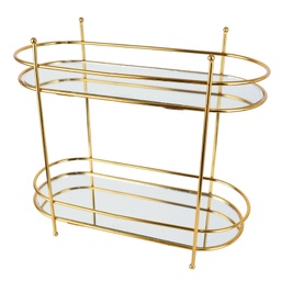 [153.ROTA.1817] PLATEAU DE PRESENTATION 2 NIVEAUX 31X14X35 CM MODELE OR 