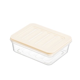 [O0980] BOITE ALIMENTAIRE SLIM 600 ML MIX BEIGE / GRIS