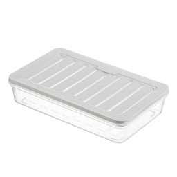 [O0982] BOITE ALIMENTAIRE SLIM 1200 ML MIX BEIGE / GRIS