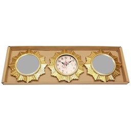 [GU01-006] Set Horloge + Mirroirs 3 pièces 30 cm Modèle OR