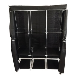 [GU34-011] PENDERIE XXL METAL + POLYESTER 175X130X45 CM COULEUR NOIR